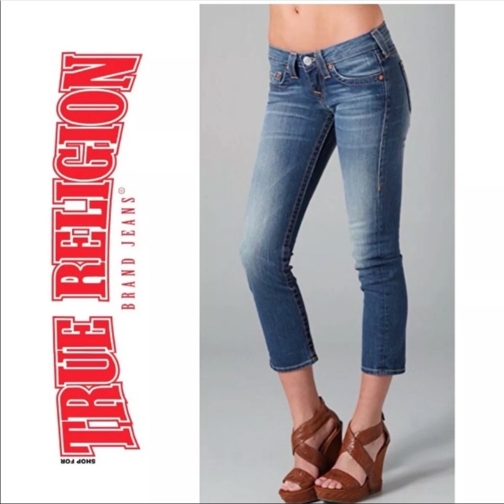 True Religion Lizzy Cropped Skinny Jeans 29
